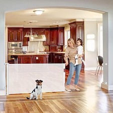 KISKIZ 75 Inch Extra Wide Baby Gate Wide Openings Indoor Outdoor - WHITE