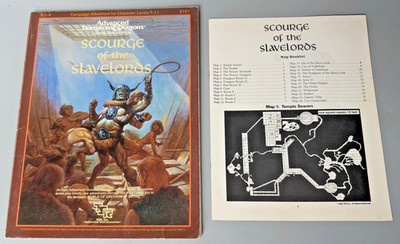 AD&D Scourge of the Slave Lords A1-4 TSR 1986 Greyhawk Adventure Module Map