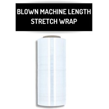 Blown Machine Pallet Shrink Wrap Clear 20" x 5000' 80 Gauge Stretch Film, 1 Roll