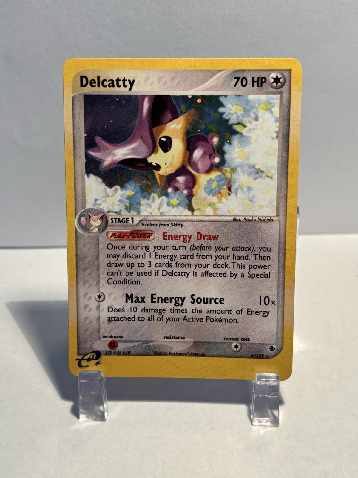 Delcatty Holo 5/109 ex Ruby and Sapphire Pokemon Card NM