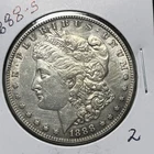 1888-S MORGAN SILVER DOLLAR,  XF DETAILS
