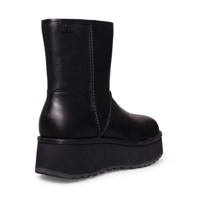 UGG CITYFUNC MID BLACK LEATHER WATERPROOF ZIP WOMEN'S BOOTS