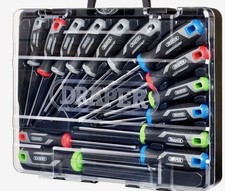 Draper 13437 Soft Grip Screwdriver Set in Case - Slotted, Phillips, Pozi & Torx