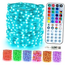 Christmas Fairy String Lights, 33ft 100 LED Color Changing 100 LED USB