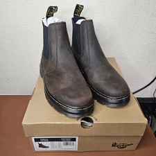 Dr. Martens EMBURY Dark Brown Lugged Sole Chukka Boots 25978207 Unisex New