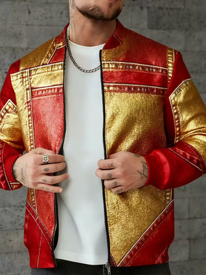 Men's Lightweight Bomber Jacket with Full Zip Front BIG plus size Sz  6XL