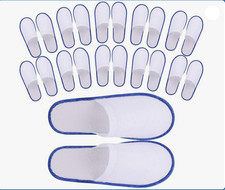 24 Pairs Disposable Spa Slippers Closed Toe Hotel Guest Flip Flops