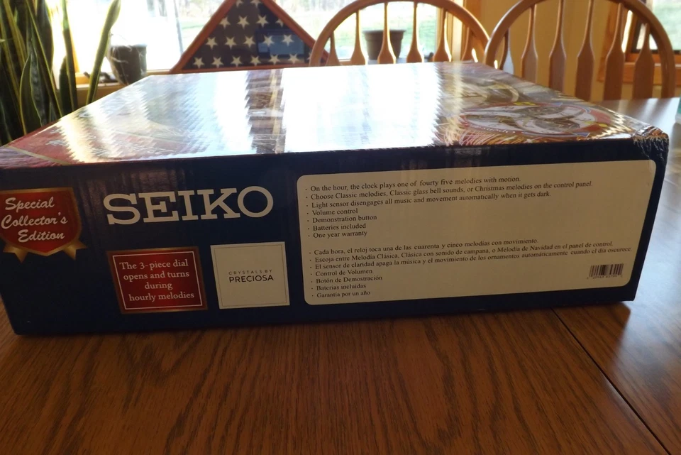 Reloj de pared Seiko Melodies in Motion 40 canciones - dorado QXM394BRHZ Foto 2 de 4