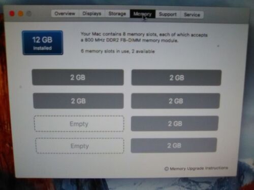 Mac Pro (2008) 2 x 2.8 GHz Quad-Core, 12GB RAM, 1TB SATA 250GB SSD Hard Drive!!! - Picture 5 of 6