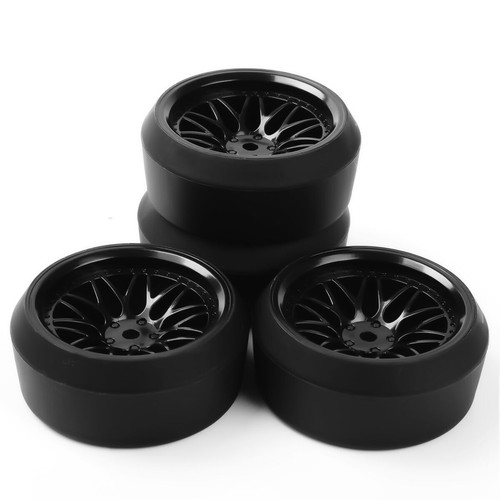 Set 4pcs Racing Car Tires Rims For HSP HPI 1:10 RC Drift On-Road Car BBNK+PP0370 - Picture 2 of 6