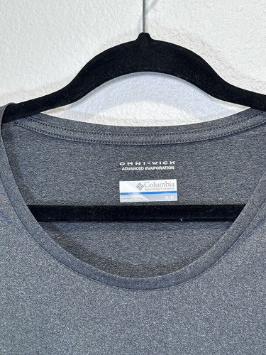 Columbia Shirt Women M Omni Wick Advanced Evaporation Short Sleeve Gray Pullover - Picture 2 of 8