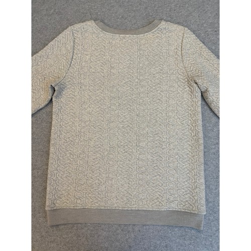 Club Monaco Pullover Damen XS Baumwollmischung Rundhals Zopfmuster Seil Struktur grau - Bild 11 von 17