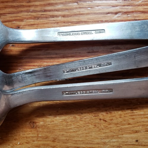 3 CUCHARAS SOPERA COLECCIONABLES VINTAGE 7" ACERO INOXIDABLE - JAPÓN - Imagen 8 de 9