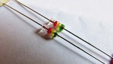 1N542 Vintage ITT Gold Bonded Color Coded Germanium Glass Diodes (2pcs) NOS USA