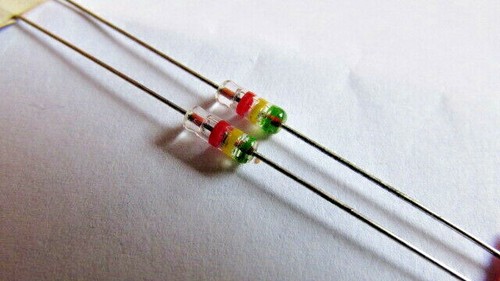 1N542 Vintage ITT Gold Bonded Color Coded Germanium Glass Diodes (2pcs) NOS USA - Bild 1 von 8
