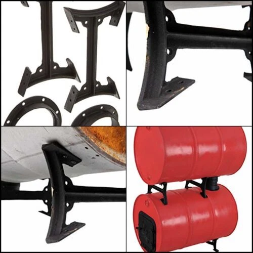 Double Barrel Stove Adapter Kit Wood Burning Cast Iron Parts Garage Cabin  Barn 732233481959 | eBay
