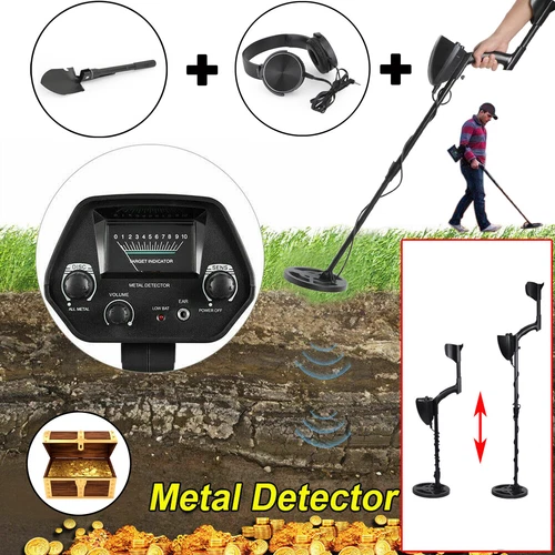 Big Coil Gold Digger Deep Sensitive Metal Detector + Shovel + Headphone Kits P