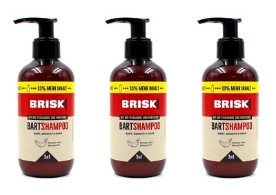 BRISK for men Bart Shampoo , 3x200ml EAN4045612009146
