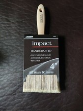 Linzer 3832-4 Paint Brush, 3-1/2 in L Bristle, Varnish Handle STAINS Brand New