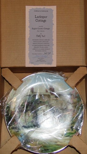 3pc. Marty Bell ENGLISH COUNTRY COTTAGES Bradford Exchange collector PLATES MIB - Picture 5 of 7
