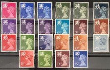 GB QEII 1971 - 1980 Wales Regional Definitives SG W13 - SG W34 MNH