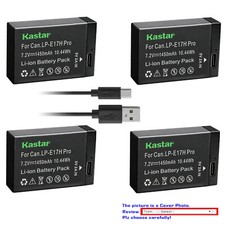 Kastar LP-E17H Pro Battery W/ Type-C for Canon EOS M6 Mark II, EOS 77D Camera