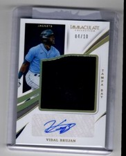 2021 Panini Immaculate Collection Jackets Gold Vidal Brujan Auto 04/10 Tampa Bay