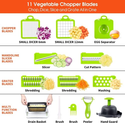 16-In-1 Multifunctional Kitchen Vegetable Food Fruit Chopper Cutter Dicer Slicer - Picture 8 of 17