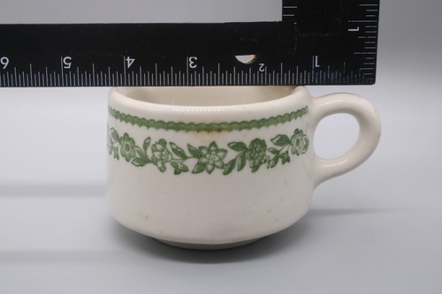 Vintage Buffalo China Grün Efeu Becher Set (2) - schwere Restaurantware - Bild 5 von 6