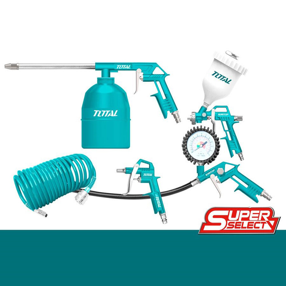 KIT ACCESSORI COMPRESSORE ARIA COMPRESSA AEROGRAFO SET 5pz ECO TOTAL
