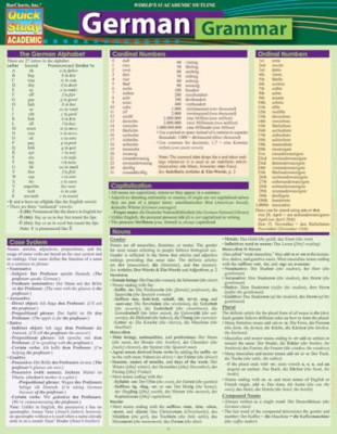 German Grammar - Poster NEW Inc, Barcharts 01/05/2017