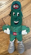 Vintage Green B&G "DILL SERGEANT" PICKLE GUY Plush Stuffed DOLL Promotional Toy