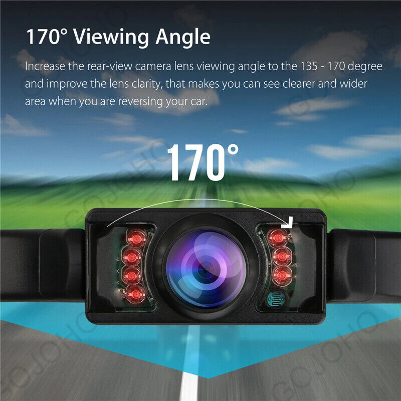 170° Car Rear View Reverse Backup Parking Camera HD Night Vision Waterproof 7LED - Image 2 of 4