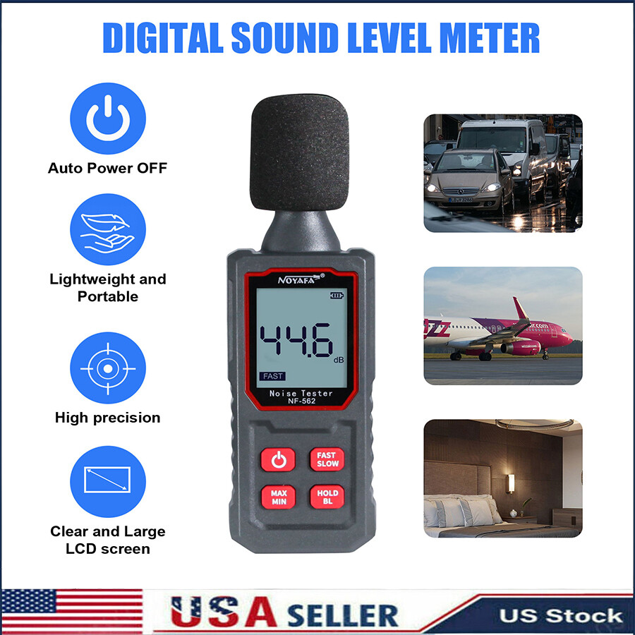 Digital Decibel Meter 30-130dBA Noise Meter Handheld Sound Level A Double Meter
