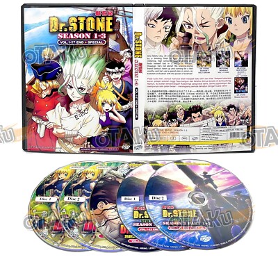 DR. STONE (SEASON 1-3) - ANIME TV DVD (1-57 EPS+SPECIAL) (ENG DUB