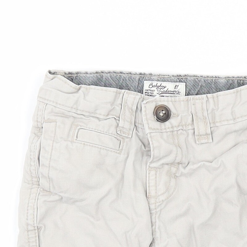 Zara Boys Green Cotton Blend Straight Jeans Size 3-6 Months image 3