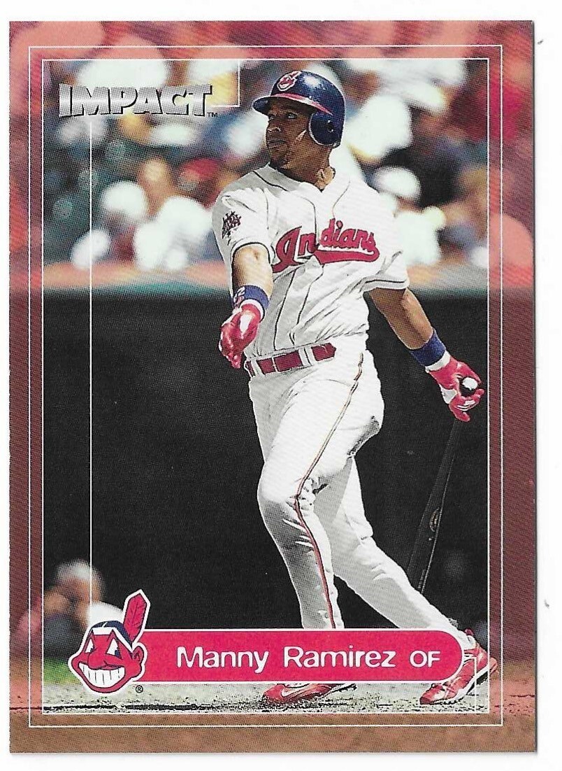 2000 Fleer Impact Baseball Manny Ramirez Card #3 Cleveland Indians