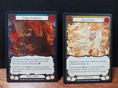 Flesh and Blood Monarch COLD FOIL Promos - Eclipse Existence and Ray of Hope NM