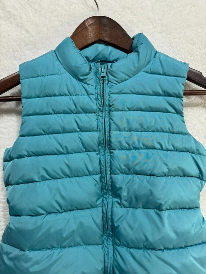 Gap Kids пуховик жилет девочек средний 8 Aqua бирюзовый куртка лыж открытый Coldgear - Изображение 2 из 4
