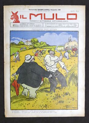 Satire - Il Mulo Journal - Weekly Periodical - Year VI NÂ° 25 - 1912
