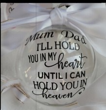 Large Personalised Memory Bauble ChristmasTree Hanging Bal Commemorate Xmas Gift