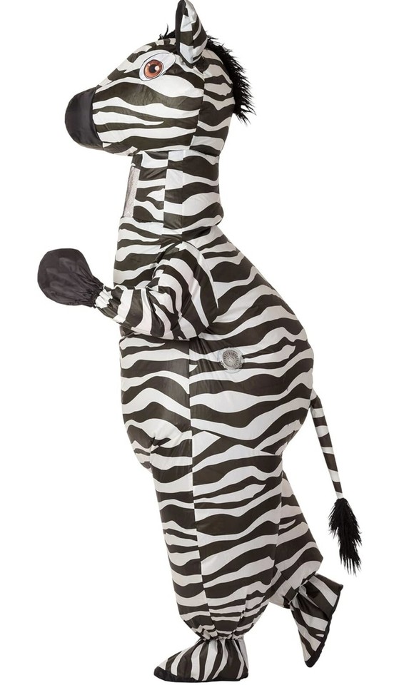 Inflatable Spirit Halloween Adult Zebra Inflatable Costume, Animal