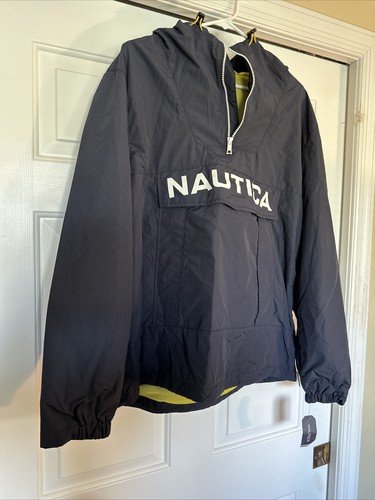 NEW Nautica 1/4 Hoodie Zip Pullover Rain Wind Breaker - Picture 3 of 12