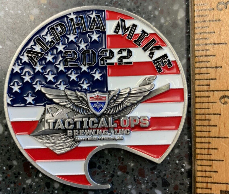 Tactical OPS Brewing Challenge Coin Bottle Opener F-117, M4 & Bayonet design