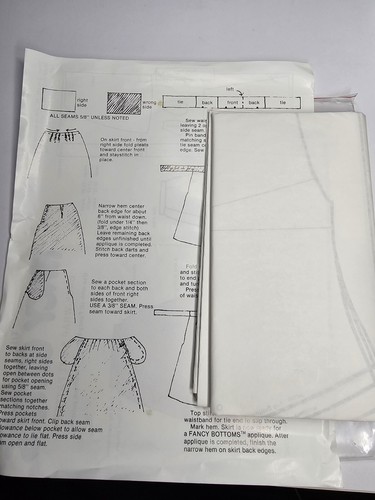 Ausgefallenes Unterteil Rücken Wickelrock Damen Hartriegel Schnittmuster VINTAGE unbenutzt - QP4 - Bild 3 von 3