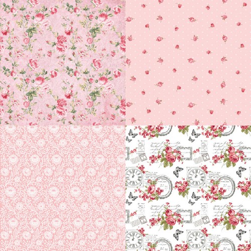 12Pcs 6" Flower Pattern Single Sided Paper Pad DIY Scrapbooking Journal Album - Picture 4 of 4