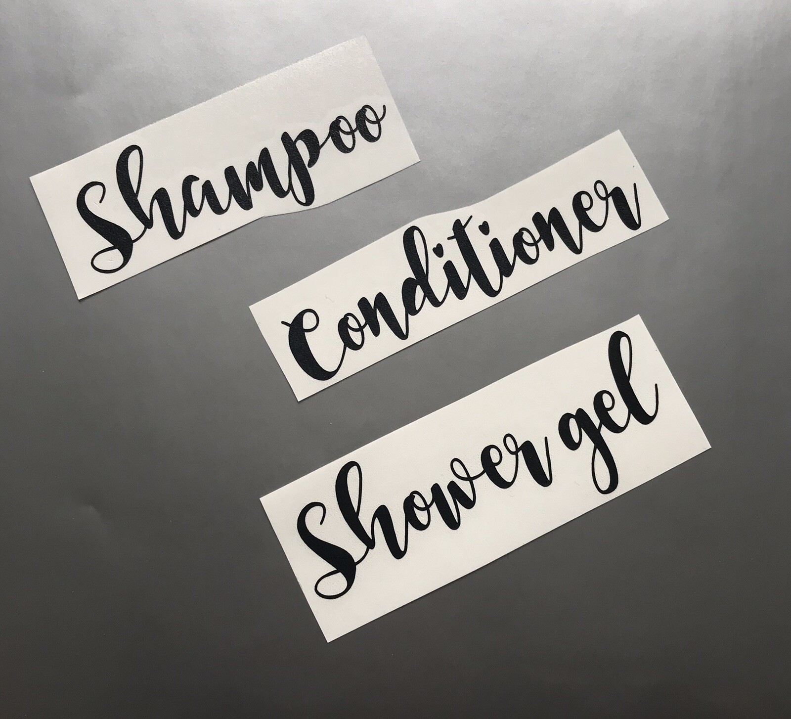 Shampoo, Conditioner, Shower gel vinyl decal stickers/labels All