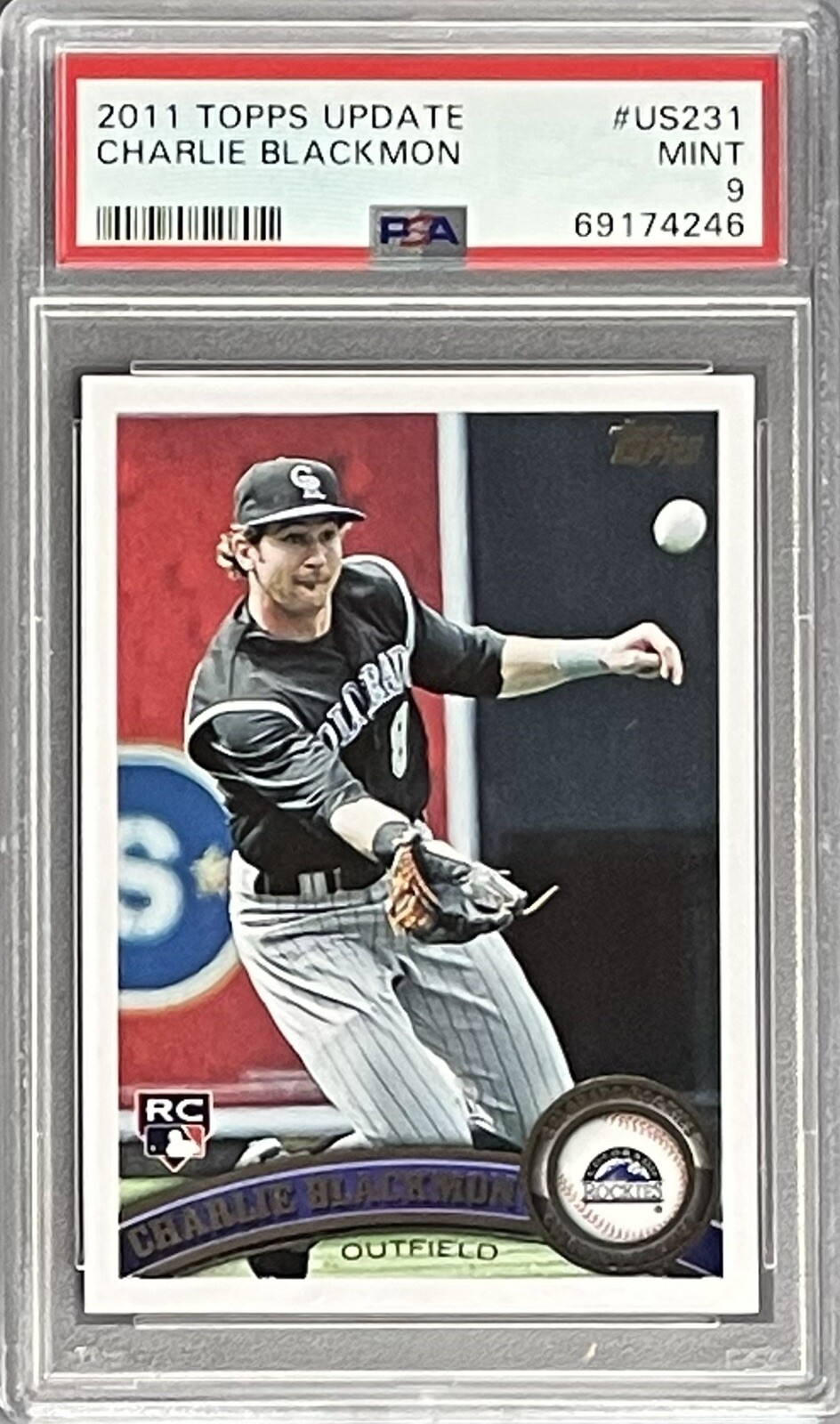 CHARLIE BLACKMON 2011 Topps Update #US231 PSA 9 MINT RC QTY