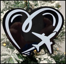 Pilot Christmas Ornament, I Love Aviation - Brand New