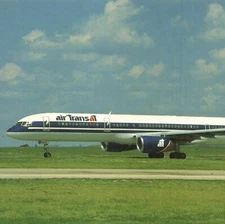 Airplane Boeing B-757 Air Transat Charles De Gaulle Paris France Unused Postcard